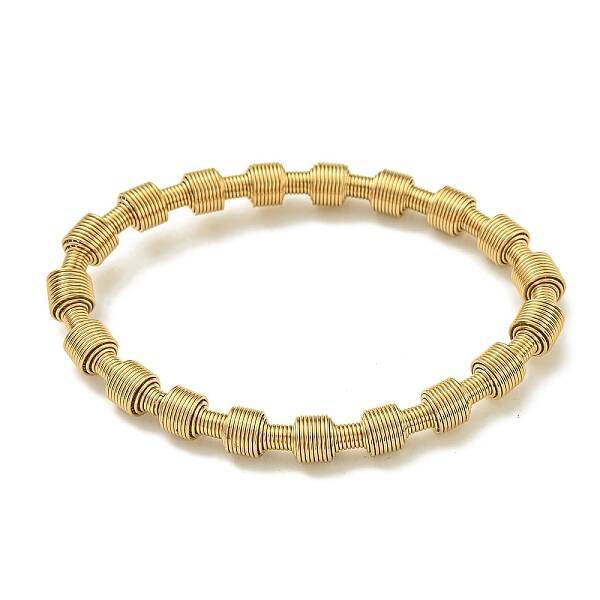 Ion Plating(IP) Adjustable 304 Stainless Steel Column Spring Wire Bracelets