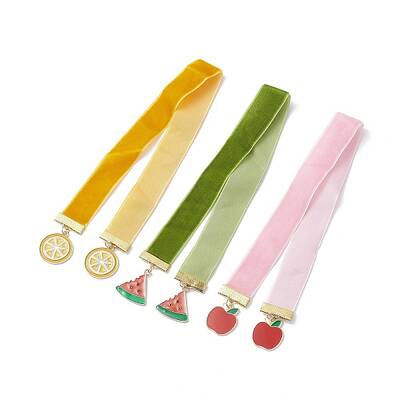 Fruit Alloy Enamel Pendant Bookmarks