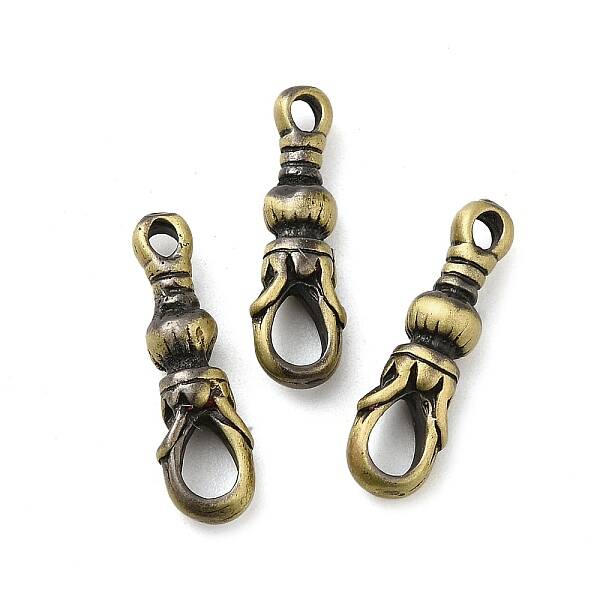 Tibetan Style Rack Plating Brass Connector Charms