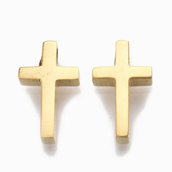 304 Stainless Steel Tiny Cross Charms
