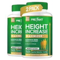 PRETANT-Growth Capsules - Height Increase Maximizer with Calcium for Bone Strength -Natural Get Taller Supplement - Pack of 2...