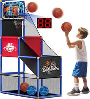 Kids Arcade Basketball Hoop with 4 Balls, Indoor Outdoor Single Shot Basketball Game for Toddler,Carnival Games Sport Toys Gi...
