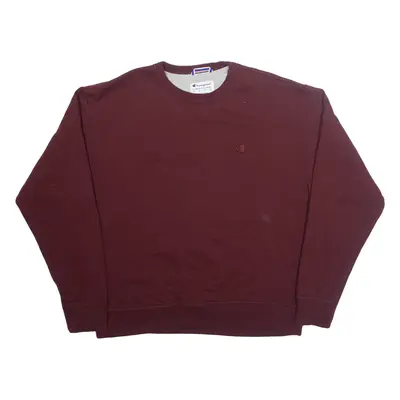 CHAMPION Mens Sweatshirt Maroon L
