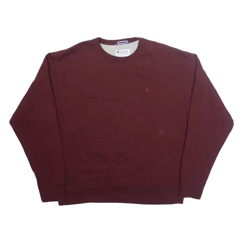 CHAMPION Mens Sweatshirt Maroon L