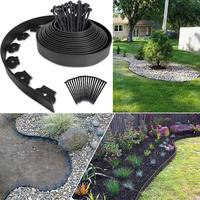 WOWCASE 2 Inch Garden Edging Kit, Bonus Spiral Spikes, Black Plastic Lawn Edging for Landscaping, Lawn, Yard, Flower Gardens ...