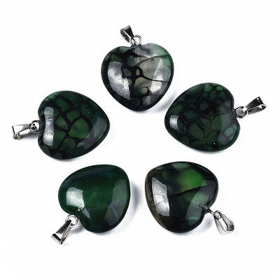 Natural Dragon Veins Agate Pendants
