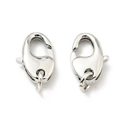Rack Plating Brass Lobster Claw Clasps