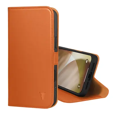 Apple iPhone 18 Pro / 17 Pro Leather Wallet Case (MagSafe Charging) - Orange