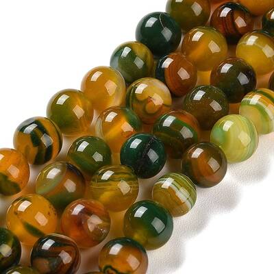 Natural Striped Agate/Banded Agate Beads Strands