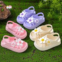 Little Girl Summer EVA Sandals Anti-slip Soft Sole Flower Shoes for Outdoor, School, Party