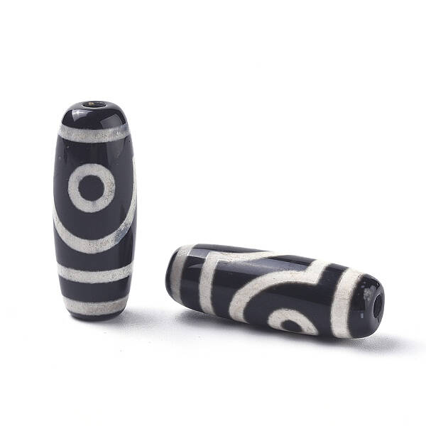 Tibetan Style 2-Eye dZi Beads