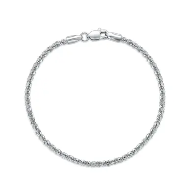 Sterling Silver Figaro Link Bracelet