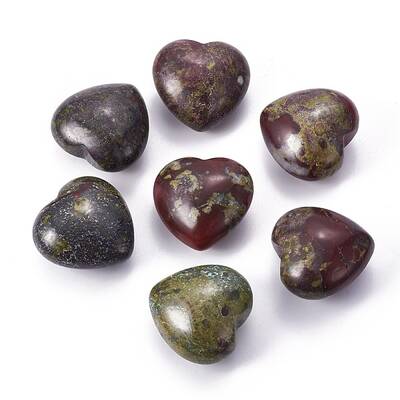 Natural Dragon Blood Heart Love Stone
