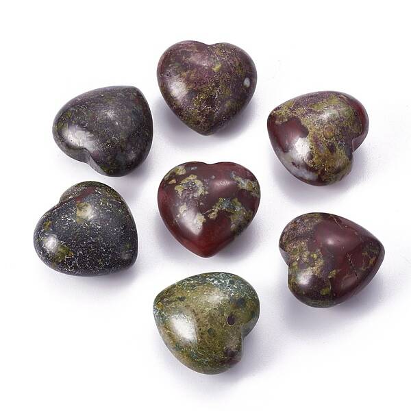 Natural Dragon Blood Heart Love Stone