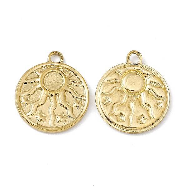PVD Vacuum Plating 304 Stainless Steel Pendant Cabochon Settings