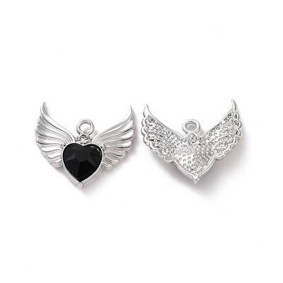 Rack Plating Alloy Glass Pendants