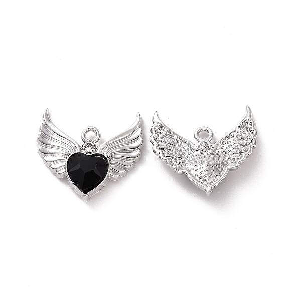 Rack Plating Alloy Glass Pendants