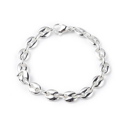 304 Stainless Steel Coffee Bean Chain Bracelet for Men Women