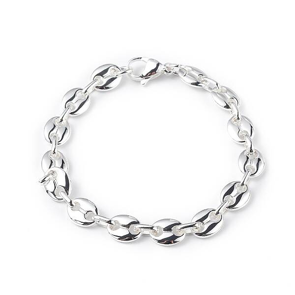 304 Stainless Steel Coffee Bean Chain Bracelet for Men Women