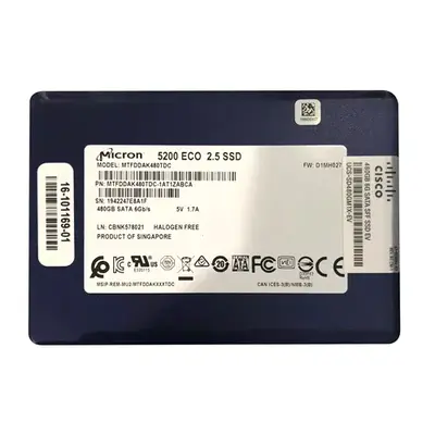 Cisco UCS-SD480GM1X-EV | 480GB Triple-Level Cell SATA 6Gb/s Hot-Swappable 2.5-Inch Solid State Drive for UCS B200 M5