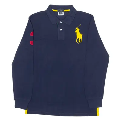 POLO RALPH LAUREN Polo Shirt Blue Long Sleeve Boys L