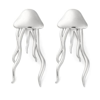 304 Stainless Steel Jellyfish Stud Earrings