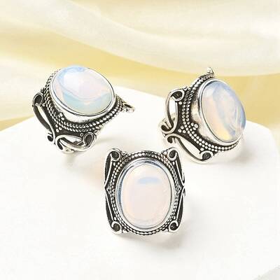 Opalite Adjustable Rings