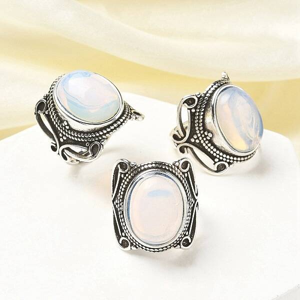 Opalite Adjustable Rings