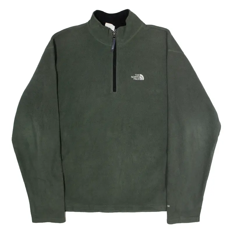 THE NORTH FACE Mens Fleece Green 1/4 Zip M
