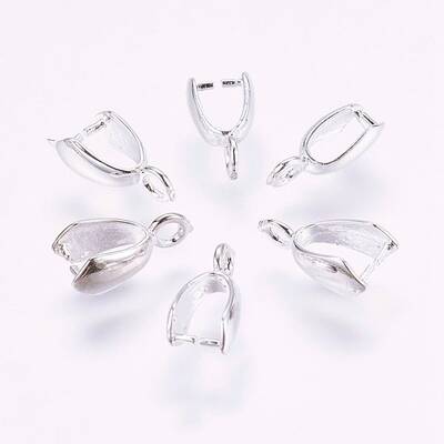 Grade AA Brass Ice Pick Pinch Bails for Pendant Making