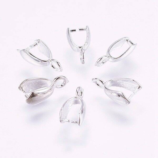 Grade AA Brass Ice Pick Pinch Bails for Pendant Making