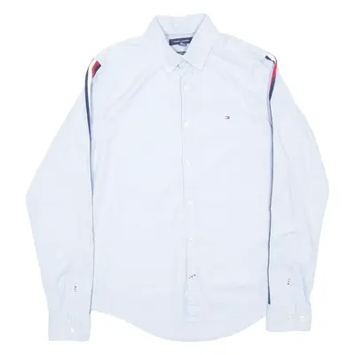 TOMMY HILFIGER Slim Fit Mens Formal Shirt Blue Long Sleeve S