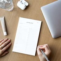 Daily Notepad | Tear-off Daily Planner Notepad | 30-minute increments notebook Productivity Organization Focus