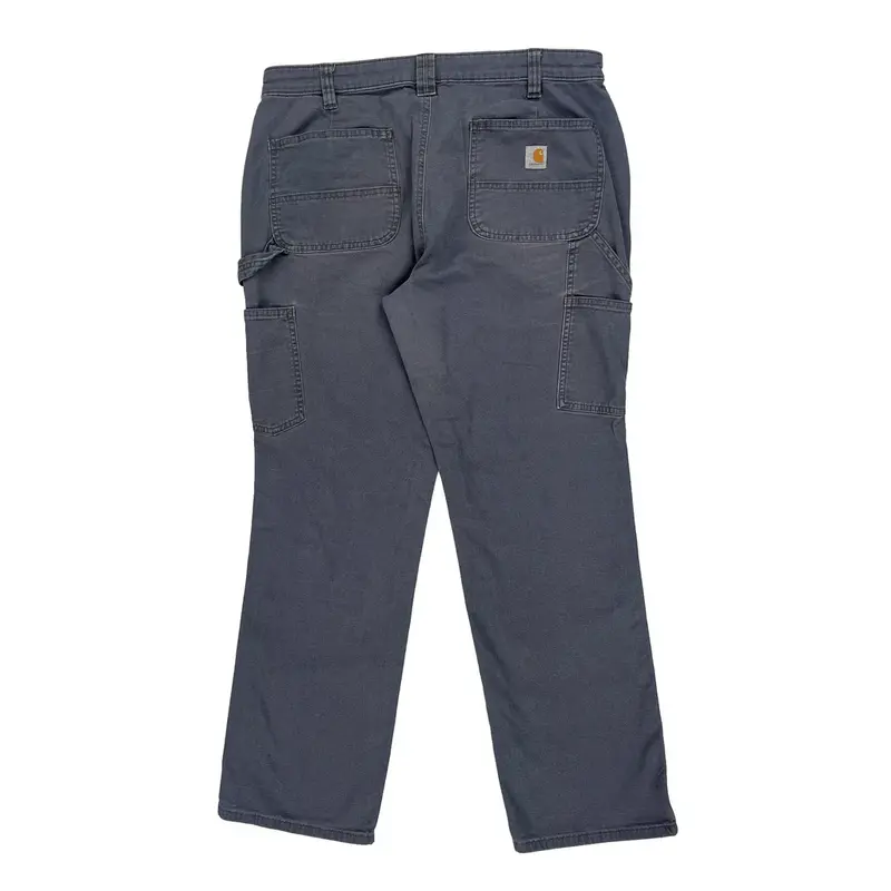 Carhartt Carpenter Trousers - 35W 30L Grey Cotton Blend | Size: 35″ waist