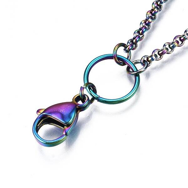 Ion Plating(IP) 304 Stainless Steel Rolo Chain Necklace Making