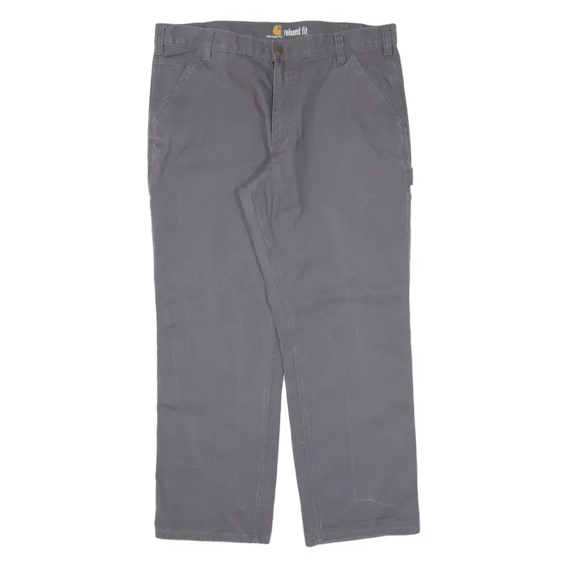 CARHARTT Carpenter Workwear Mens Trousers Grey Relaxed Straight W38 L30