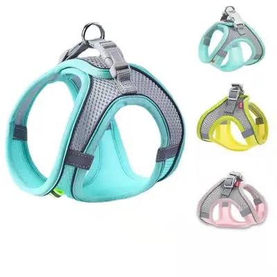 Adjustable Pet Harness with Leash, Reflective Breathable Pet Chest Strap, Outdoor Walking Cat Dog Harness Vest, Pet Supplies