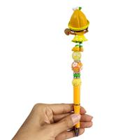 Bigger Topper Beaded Pen - Stylish Writing Tool for Office & School Use, Cute Design, Ideal for Note-taking and Sketching