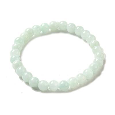 Natural Yellow Jade Beaded Stretch Bracelet
