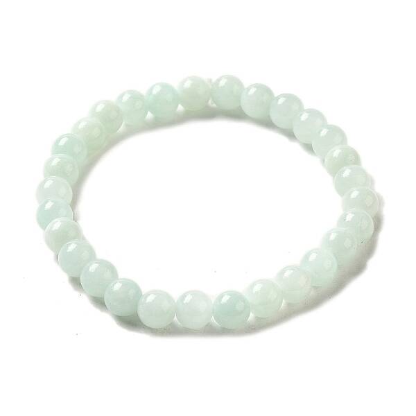 Natural Yellow Jade Beaded Stretch Bracelet