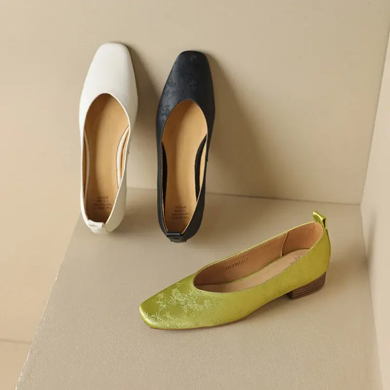 CHIKO Belen Square Toe Block Heels Pumps Shoes