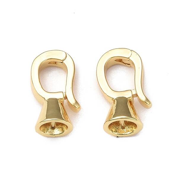 Rack Plating Brass Fold Over Clasps