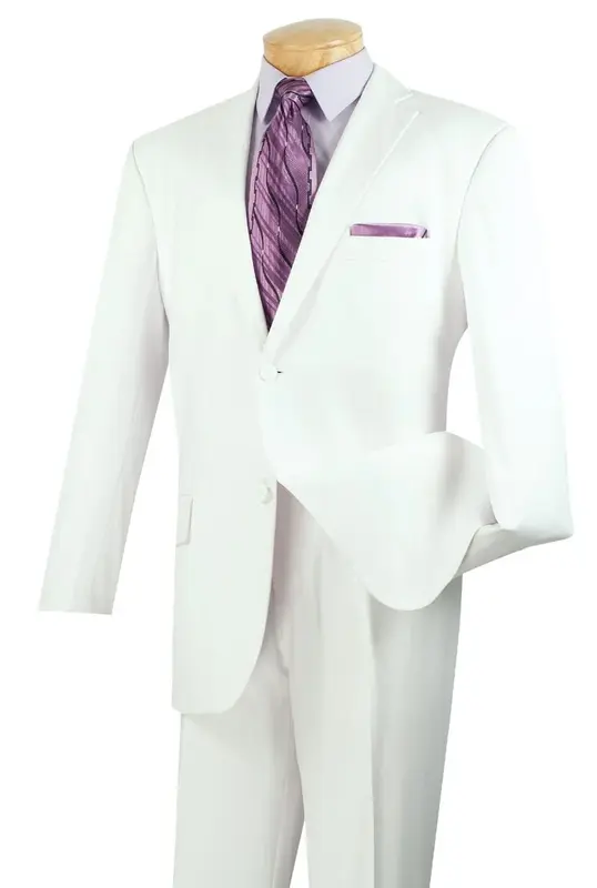 Vinci Men's 2-Piece Wool-Feel Executive Suit - Extra Long Sizes