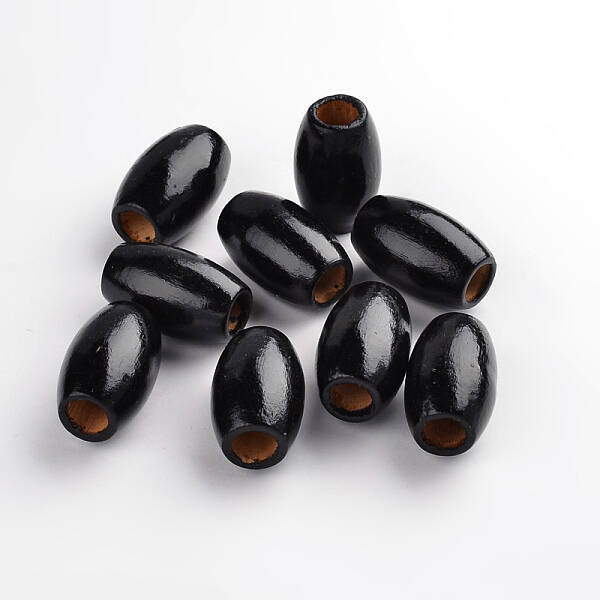 Dyed Barrel Natural Wood Beads