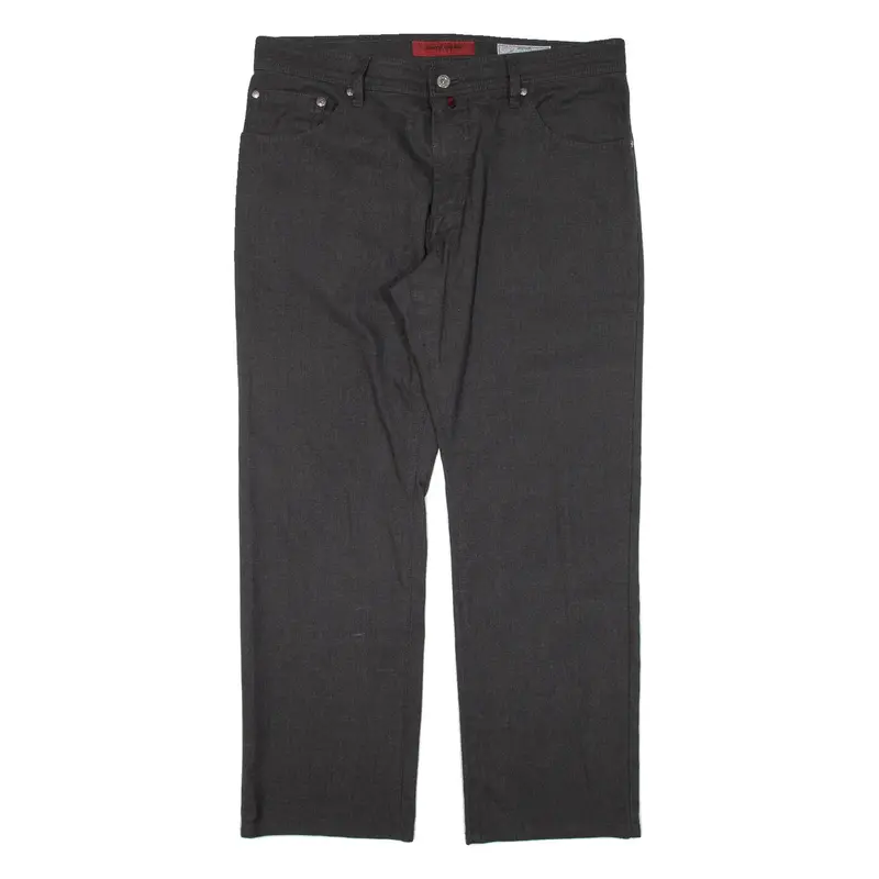 PIERRE CARDIN Mens Trousers Grey Regular Straight W36 L30