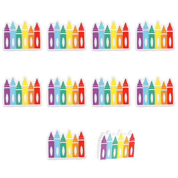10Pcs Crayon Food Grade Eco-Friendly Silicone Beads