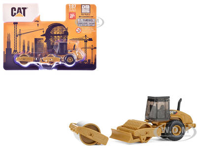 CAT Caterpillar CS56 Roller with Interchangeable Front Attachment Yellow 1/87 (HO) Diecast Model by Diecast Masters