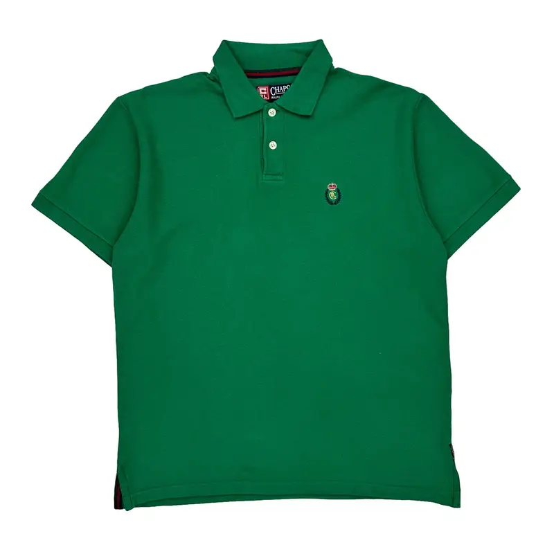 Chaps Ralph Lauren Polo Shirt - Medium Green Cotton