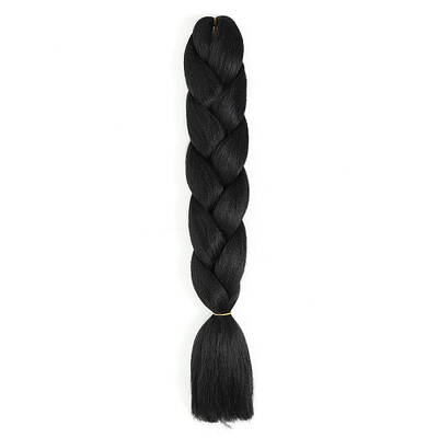 Long Single Color Jumbo Braid Hair Extensions for African Style - High Temperature Synthetic Fiber