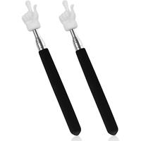 2Pcs Telescopic Teachers Pointer, Extendable Hand Pointer Finger Pointer Stick, Mini Retractable Classroom Pointer for Elemen...
